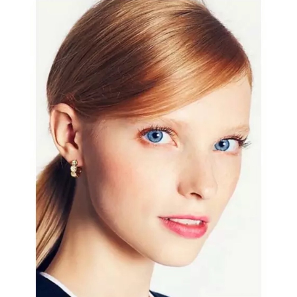 KATE SPADE • Gold Gatsby Huggies Hoop Earrings - Picture 2 of 3